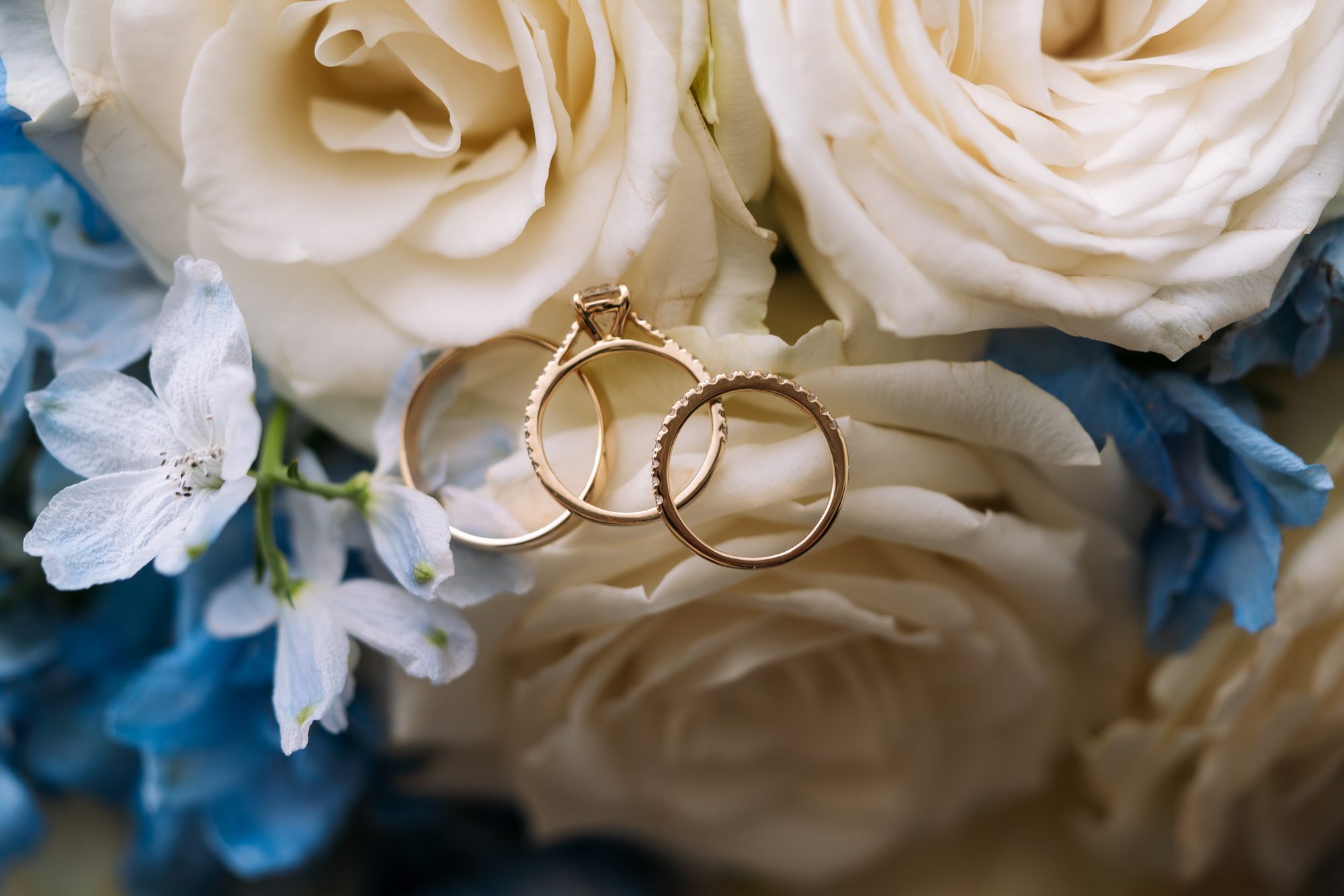 Bridal details laid out in natural light